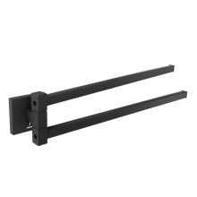 Jaquar Continental Twin Black Matt Swivel Towel Rail  