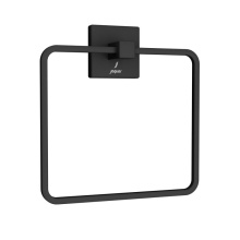 Jaquar Kubix Prime Black Matt Square Towel Ring  