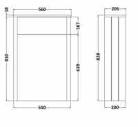 Royo Vida 600mm Gloss White 1-Drawer Wall Unit