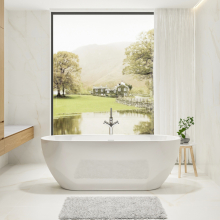 Charlotte Edwards Belgravia 1700 x 670mm Gloss White Modern Freestanding Bath