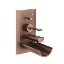 Artize Confluence Waterfall Bath Filler & Diverter In Antique Copper With Concealed Body