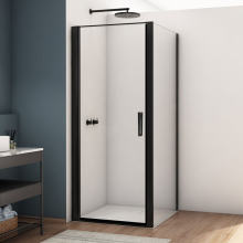 Kudos Divera 700mm Matt Black Pivot Shower Door