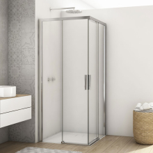 Kudos Divera 1000mm x 1000mm Chrome Sliding Corner Entry Shower Door