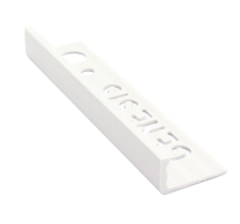 Genesis 12mm White PVC Straight Edge  Tile Trim 2.5m 