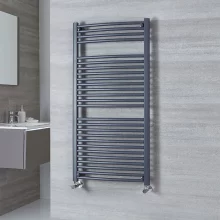 Gio Anthracite Towel Radiator 1200 x 600mm