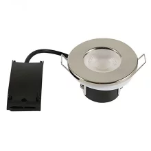 Gio Chrome Recessed LED Downlight 6W IP65 Fire Rated Dimmable including LED Bulb
