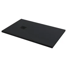 Gio Slate 1700 x 800mm Cuttable Shower Tray Black Slate