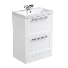 Halite 610mm Waterproof Shaker 2 Drawer Vanity Unit & Basin
