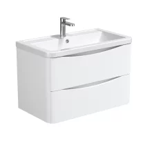 Halite Larisa 800mm White Waterproof Wall Hung Vanity Unit with Basin