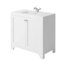 Lancia Harrogate Brunswick 900mm Traditional Arctic White Vanity Unit