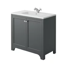 Lancia Harrogate Brunswick 900mm Traditional Spa Grey Vanity Unit