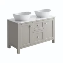 Lancia Harrogate Montpelier 1200mm Dovetail Grey Double Basin Traditional Vanity Unit