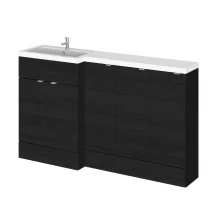 Hudson Reed Fusion Black 1500 5 Door Combination Basin Vanity Unit