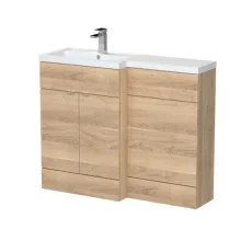 Hudson Reed Fusion Bleached Oak 1100 Combination Unit & Basin