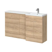 Hudson Reed Fusion Bleached Oak 1500 RH Rectangle Basin & WC Unit