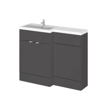 Hudson Reed Fusion Gloss Grey 1100 Combination Unit & Basin