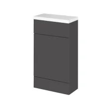 Hudson Reed Fusion Gloss Grey 500mm WC Unit & Top