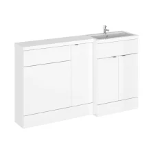 Hudson Reed Fusion Gloss White 1500 RH Rectangle Basin & WC Unit