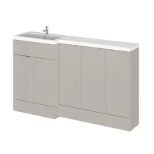 Hudson Reed Fusion Pebble Grey 1500 5 Door Combination Basin Vanity Unit