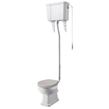 Hudson Reed Richmond Traditional Comfort Height Pan High Level Cister with Pull Lever Flush