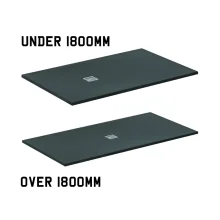 Ideal Standard Ultra Flat S+ Jet Black Rectangle Shower Tray