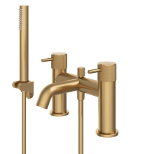 Abacus Iso Pro Deck Mounted Bath Shower Mixer Tap - Brushed Brass
