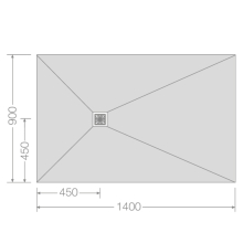 Jackoboard Aqua 1200 x 900mm Tileable Wetroom Shower Tray - Offset Drain