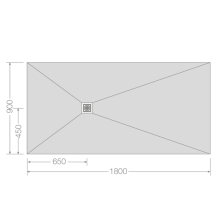 Jackoboard Aqua 1200 x 1200mm Tileable Wetroom Shower Tray - Offset Drain