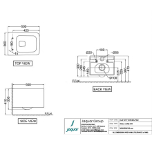 Jaquar Aria Tankless Wall Hung WC With Sensor Flush,UF Soft Close Seat Cover, Hinges, Accessories Set