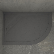 Kudos Connect2 1000 x 810mm Offset Quadrant Slate Shower Tray