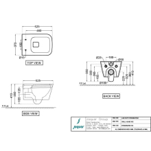 Jaquar Kubix Prime Rimless Blind Installation Wall Hung WC-Black