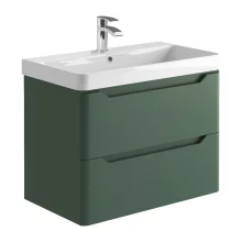 Lancia Ella 800mm Sage Green Wall Hung Vanity Unit