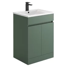 Lancia Empire 600mm Floor Standing Vanity Unit Sage Green