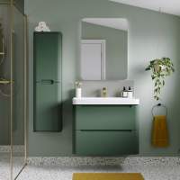 Vouille 610mm Grey Gloss Floor Standing 2 Door Basin Unit & Basin