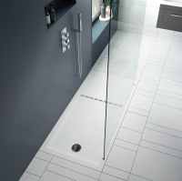 Nuie Pearlstone 1600 x 760 Slate Grey Rectangle Shower Tray