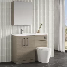 Nuie Arno Solace Oak Floor Standing Unit and Basin
