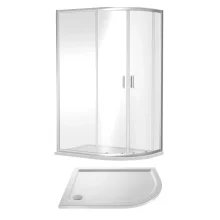 Nuie Rene Chrome 1200 x 800mm Right Hand Offset Quadrant Enclosure & Tray