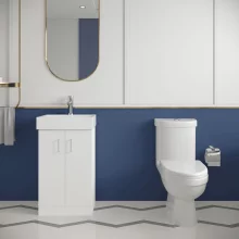 Nuie Mayford Floor Standing Gloss White Cloakroom Suite