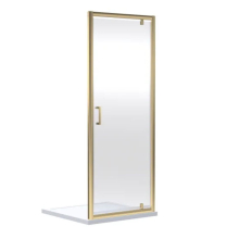 Nuie Rene Brushed Brass 760mm Pivot Shower Door