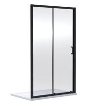 Nuie Rene Matt Black 1000mm Sliding Shower Door