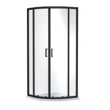 Nuie Rene Matt Black 800mm Quadrant Shower Enclosure