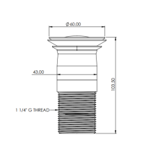 Top-Fix Chrome Slotted Basin Waste