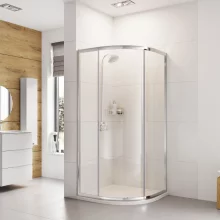 Roman Haven6 900 x 800mm Chrome One Door Offset Quadrant Shower Enclosure