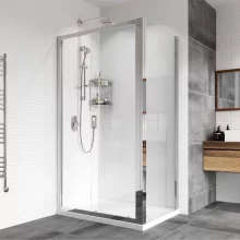 Roman Haven8 Chrome 1400mm Sliding Shower Door