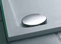 1400mm - Pure Black Semi-Frameless Hinged Shower Door - Clear Glass