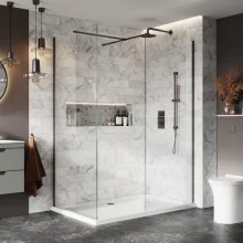 Lancia S8 Wetroom Shower Screen - Gunmetal