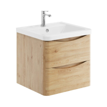Lancia Bella 500mm Davos Oak Wall Hung Vanity Unit