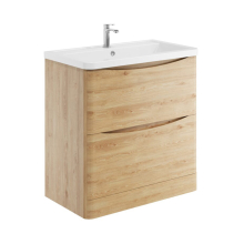 Lancia Bella 800mm Davos Oak Floor Standing Vanity Unit