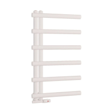 Lancia Carlo 850 x 500mm White Designer Towel Rail