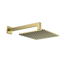 Lancia Square Brushed Brass Shower Head & Arm